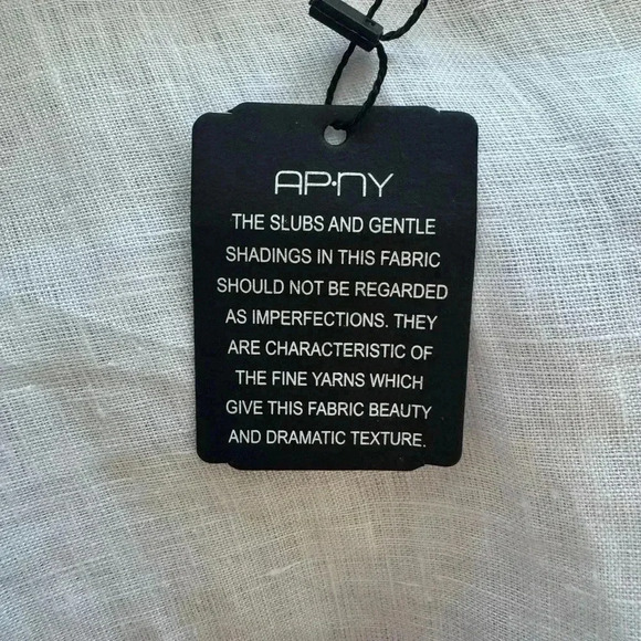 APNY WHITE LINEN FUNNEL NECK PULLOVER - Picture 9 of 12